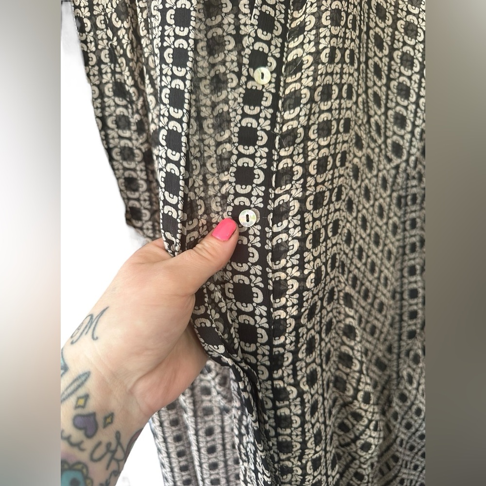 MISA Los Angeles Ines Dress Lattice Tile Color Maxi Dress Size M - Picture 7 of 11
